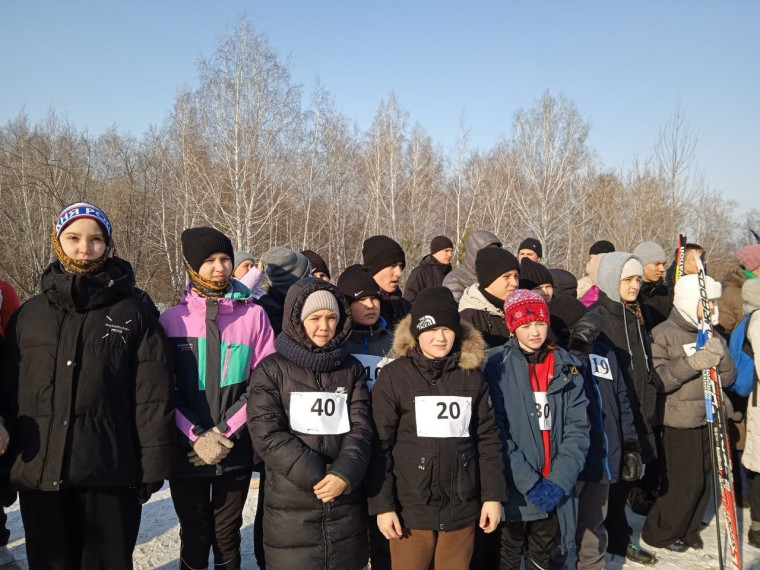 Городские соревнования по лыжным гонкам.